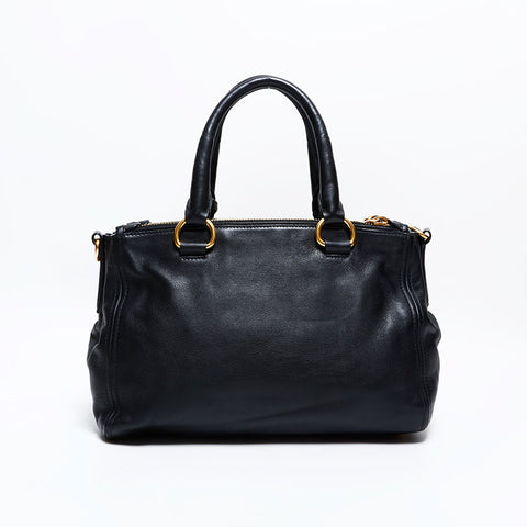 プラダ PRADA レザー 2way ハンドバッグ ブラック WS22499
