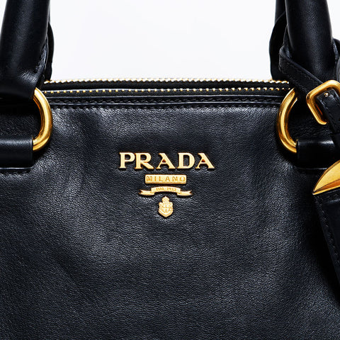 プラダ PRADA レザー 2way ハンドバッグ ブラック WS22499