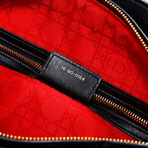 クリスチャンディオール Christian Dior レディ ディオール 2way ラージ ハンドバッグ ブラック WS22500