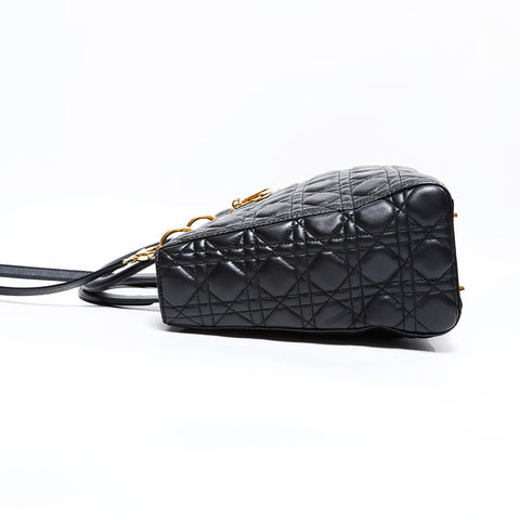 クリスチャンディオール Christian Dior レディ ディオール 2way ラージ ハンドバッグ ブラック WS22500