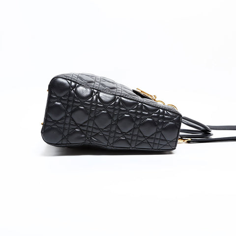 クリスチャンディオール Christian Dior レディ ディオール 2way ラージ ハンドバッグ ブラック WS22500