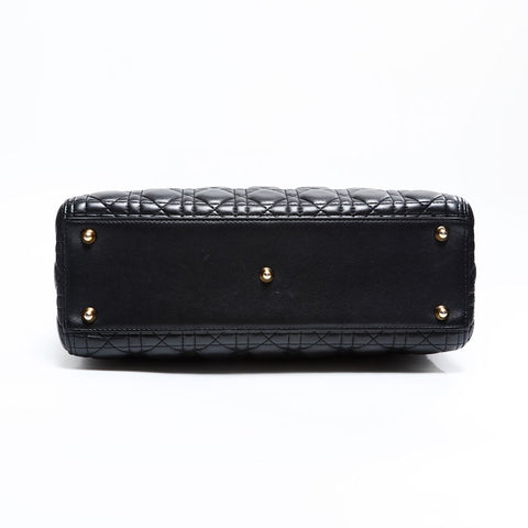 クリスチャンディオール Christian Dior レディ ディオール 2way ラージ ハンドバッグ ブラック WS22500