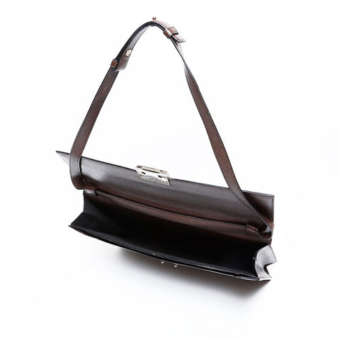 ロエベ LOEWE レザー メッセンジャー 2way ブリーフケース ショルダーバッグ ブラウン WS22503