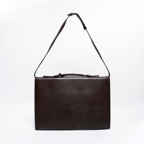 ロエベ LOEWE レザー メッセンジャー 2way ブリーフケース ショルダーバッグ ブラウン WS22503