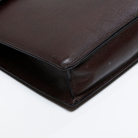 ロエベ LOEWE レザー メッセンジャー 2way ブリーフケース ショルダーバッグ ブラウン WS22503