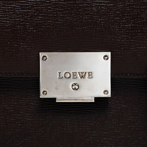 ロエベ LOEWE レザー メッセンジャー 2way ブリーフケース ショルダーバッグ ブラウン WS22503