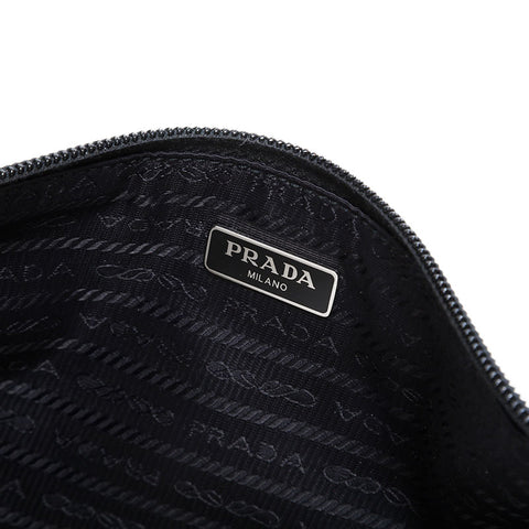 プラダ PRADA ナイロン トライアングル ロゴ ポーチ ブラック WS22505