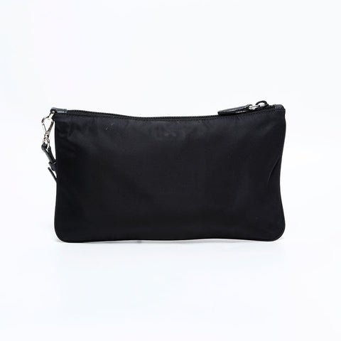 プラダ PRADA ナイロン トライアングル ロゴ ポーチ ブラック WS22505