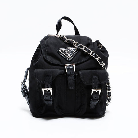 プラダ PRADA ナイロン ミニ Re-Nylon チェーン ショルダーバッグ ブラック WS22506