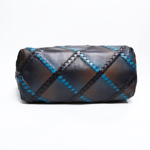 ボッテガヴェネタ BOTTEGAVENETA イントレチャート トートバッグ ブラウン ブルー WS22507