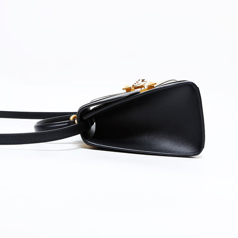 グッチ GUCCI GG スプリーム 2way レザー タイガー トップハンドル ハンドバッグ ブラック WS22508