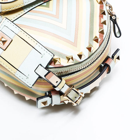 VALENTINO Leather studs Backpack  Daypack multicolor WS22509