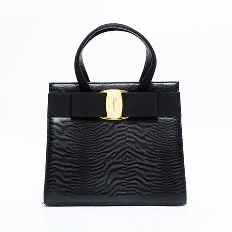 サルヴァトーレフェラガモ Salvatore Ferragamo ヴァラ 2way ハンドバッグ ブラック WS22511