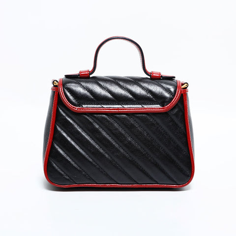 グッチ GUCCI GG マーモント トップハンドル レザー 2way ミニ ハンドバッグ ブラック WS22513