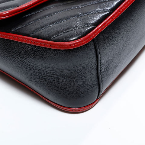 グッチ GUCCI GG マーモント トップハンドル レザー 2way ミニ ハンドバッグ ブラック WS22513