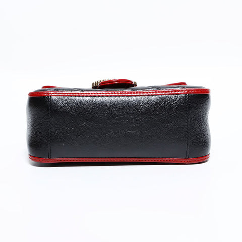 グッチ GUCCI GG マーモント トップハンドル レザー 2way ミニ ハンドバッグ ブラック WS22513