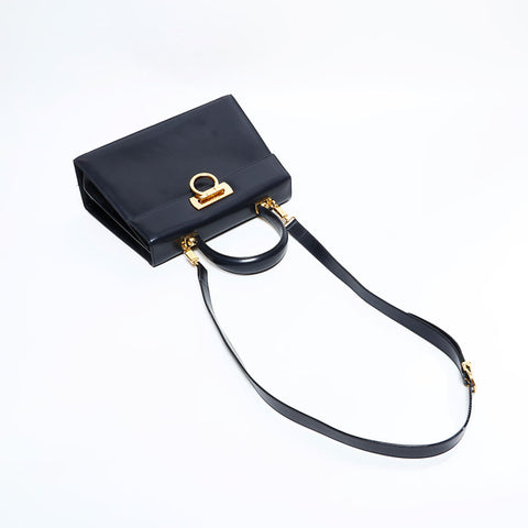 ƒTƒ‹ƒ”ƒ@ƒg�[ƒŒƒtƒFƒ‰ƒKƒ‚ Salvatore Ferragamo ƒKƒ“ƒ`�[ƒj ƒgƒbƒvƒnƒ“ƒhƒ‹ ƒnƒ“ƒhƒoƒbƒO ƒuƒ‰ƒbƒN WS22514