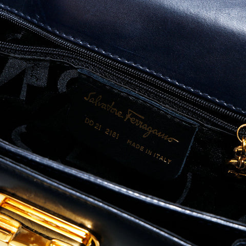 ƒTƒ‹ƒ”ƒ@ƒg�[ƒŒƒtƒFƒ‰ƒKƒ‚ Salvatore Ferragamo ƒKƒ“ƒ`�[ƒj ƒgƒbƒvƒnƒ“ƒhƒ‹ ƒnƒ“ƒhƒoƒbƒO ƒuƒ‰ƒbƒN WS22514