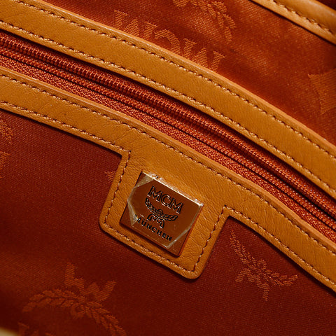 エム・シー・エム MCM レザー 総柄 リュック・デイパック ブラウン WS22516