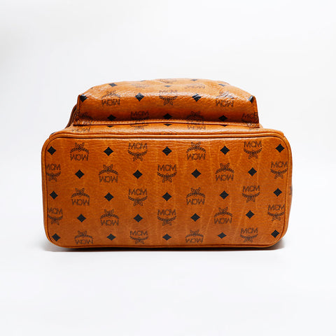 エム・シー・エム MCM レザー 総柄 リュック・デイパック ブラウン WS22516