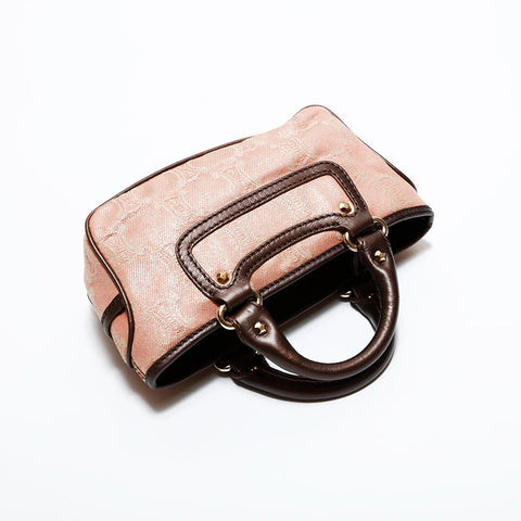 セリーヌ CELINE キャンバス マカダム ミニ ブギー ハンドバッグ ピンク WS22518