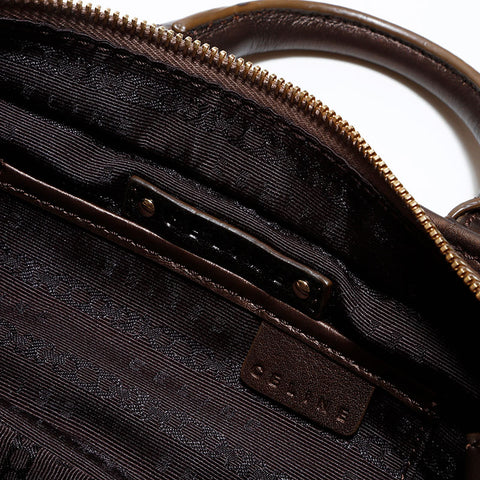 セリーヌ CELINE キャンバス マカダム ミニ ブギー ハンドバッグ ピンク WS22518