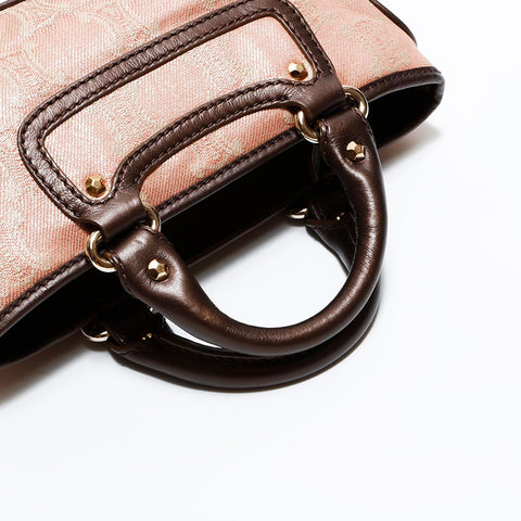 セリーヌ CELINE キャンバス マカダム ミニ ブギー ハンドバッグ ピンク WS22518