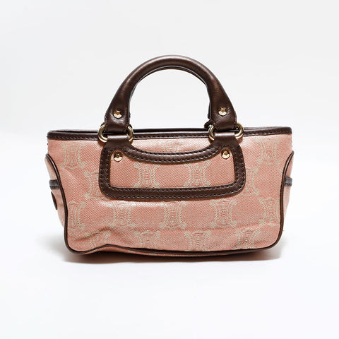 セリーヌ CELINE キャンバス マカダム ミニ ブギー ハンドバッグ ピンク WS22518