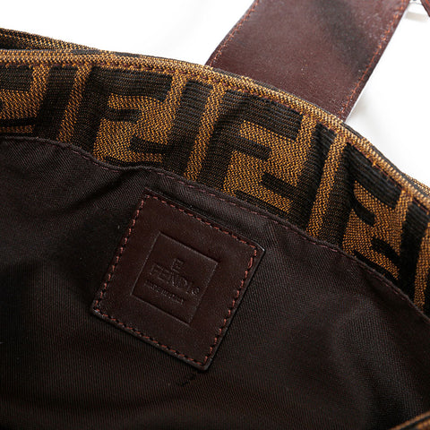 フェンディ FENDI マンマ キャンバス ズッカ ショルダーバッグ ブラウン WS22519