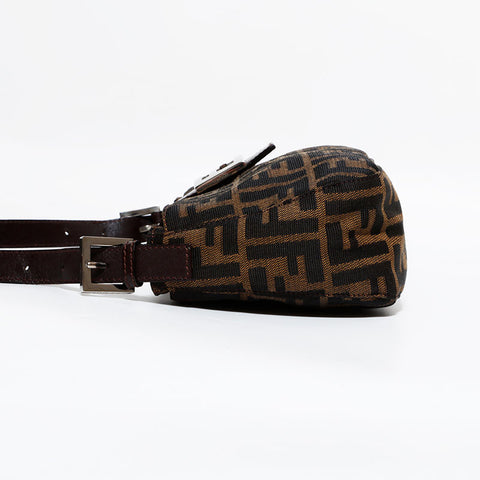 フェンディ FENDI マンマ キャンバス ズッカ ショルダーバッグ ブラウン WS22519