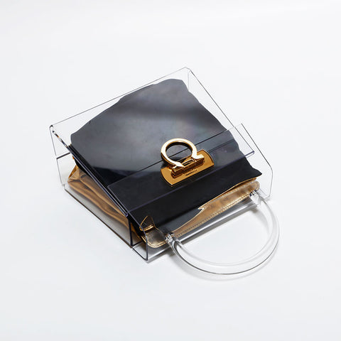 サルヴァトーレフェラガモ Salvatore Ferragamo クリア ガンチーニ ハンドバッグ クリア WS22520