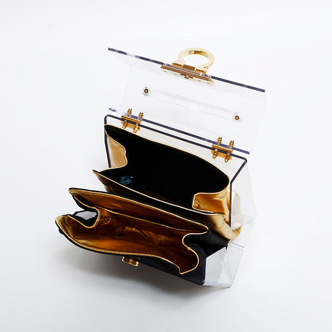 Salvatore Ferragamo Clear Gancini Handbag clear WS22520