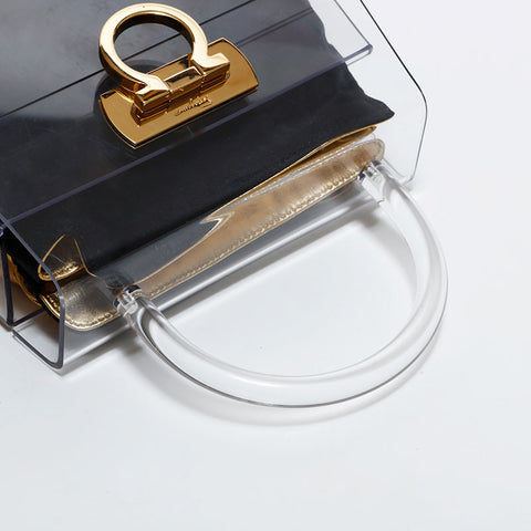 Salvatore Ferragamo Clear Gancini Handbag clear WS22520