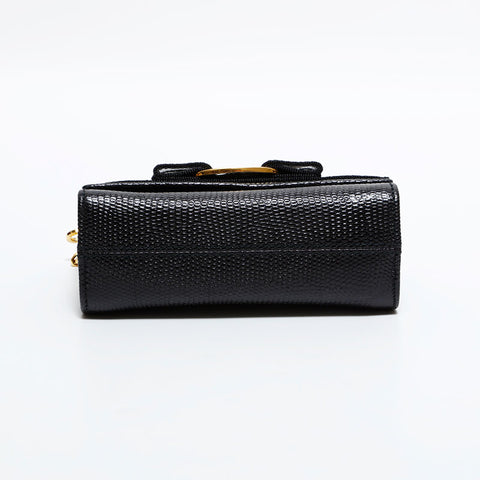 サルヴァトーレフェラガモ Salvatore Ferragamo ヴァラ レザーミニ チェーン ショルダーバッグ ブラック WS22523