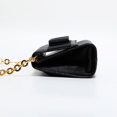 サルヴァトーレフェラガモ Salvatore Ferragamo ヴァラ レザーミニ チェーン ショルダーバッグ ブラック WS22524