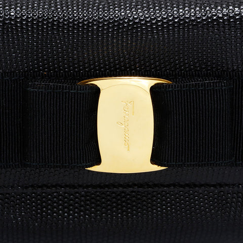 サルヴァトーレフェラガモ Salvatore Ferragamo ヴァラ レザーミニ チェーン ショルダーバッグ ブラック WS22524