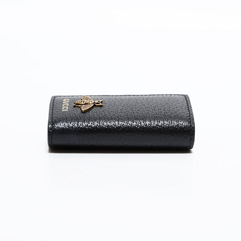GUCCI Leather Bee Key holder  black WS22525