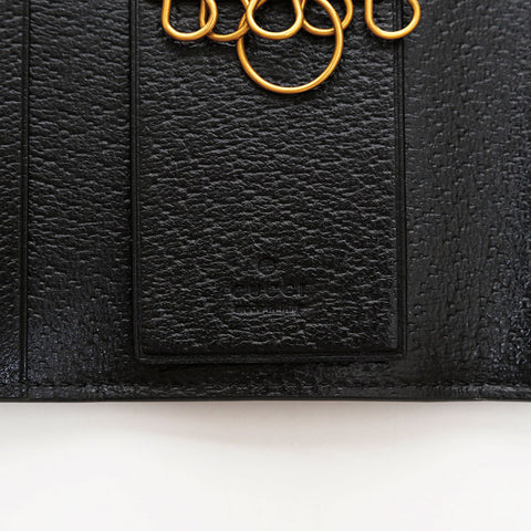 GUCCI Leather Bee Key holder black WS22526