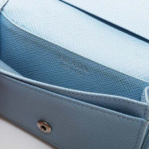 プラダ PRADA サフィアーノ レザー トライアングルロゴ 名刺入れ カードケース カーキ WS22528