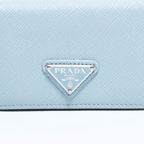 プラダ PRADA サフィアーノ レザー トライアングルロゴ 名刺入れ カードケース カーキ WS22528