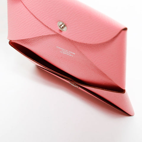 HERMES Calvi Card Case B engraved 2023 Coin case pink WS22530