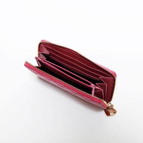 グッチ GUCCI GG シマ ラウンドジップ 長財布 ピンク WS22532