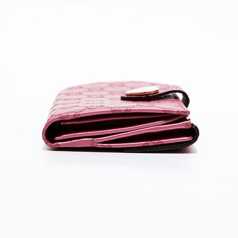 グッチ GUCCI GGシマ レザー 長財布 ピンク WS22533
