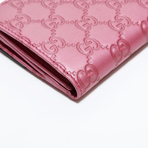 グッチ GUCCI GGシマ レザー 長財布 ピンク WS22533