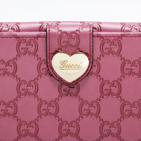 グッチ GUCCI GGシマ レザー 長財布 ピンク WS22533