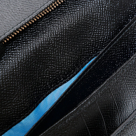 BVLGARI Leather Clip Purse black WS22534