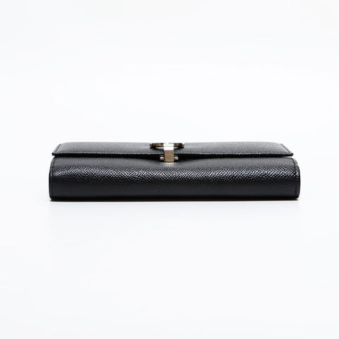 BVLGARI Leather Clip Purse black WS22534