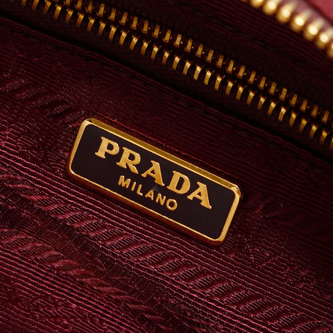 プラダ PRADA ナイロン トライアングルロゴ ポーチ レッド WS22535