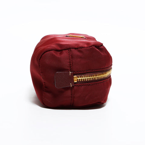 プラダ PRADA ナイロン トライアングルロゴ ポーチ レッド WS22535