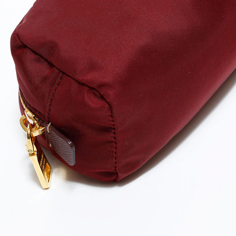 プラダ PRADA ナイロン トライアングルロゴ ポーチ レッド WS22535